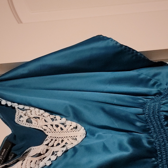 Blue Bwear Silk Embroidered Blouse - Picture 6 of 8